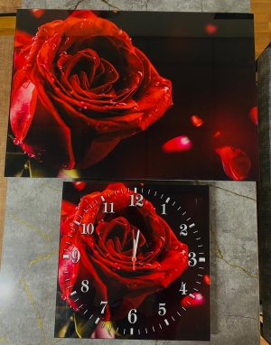 Tablo Saat Takımı Gül